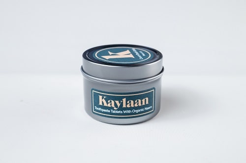 Kaylaan tins with chewable toothpaste