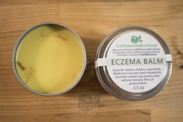 Organic Eczema Balm with healing herbs