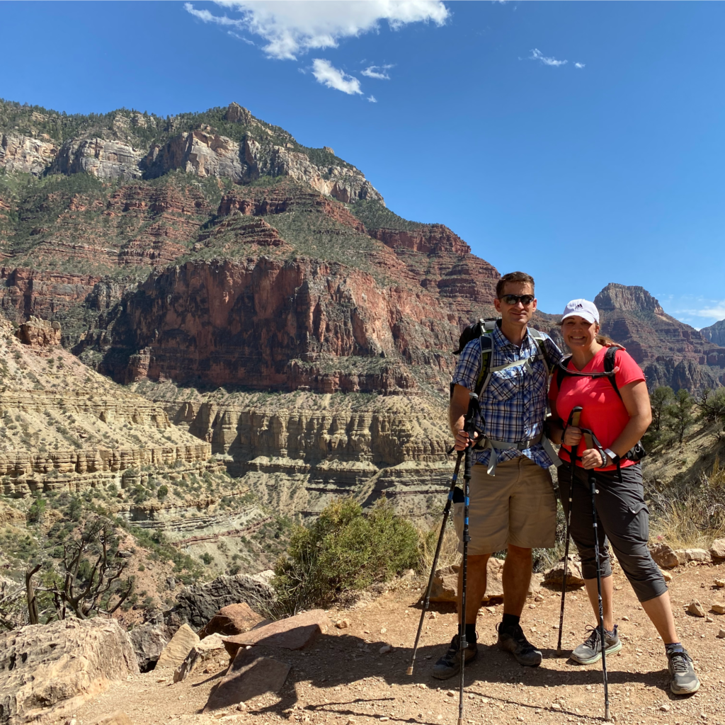 Scentcerae and partner hiking the grand canyon